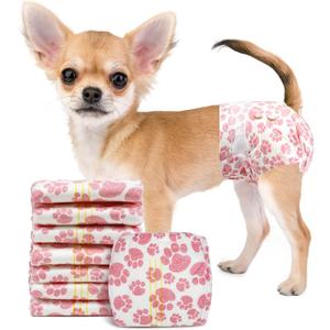 Dono Dog Diapers Female, Disposable Doggie Diapers, Super Absorbent Puppy Diapers with Adjustable Tail Hole, Wetness Indicator for Cats Doggy in Heat Period, XX-Small, 16 Count