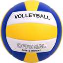 Volleyball Size 5 PU Leather Soft Indoor Outdoor Volleyballs Sports Training Game Play Ball for Beginner, Teenager, Adult, 8.2