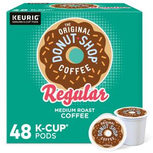 The Original Donut Shop Regular, Single-Serve Keurig K-Cup Pods, Medium Roast Coffee Pods, 48 Count (BBD: 05/03/27)