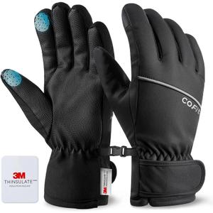 COFIT Winter Thermal Cycling Gloves for Men and Women, Waterproof Windproof Cold Weather Gloves, Touchscreen Ski Gloves for Skiing Cycling Running Exercise Driving (Medium)
