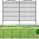 Garden Fence 12 Panel - 30in H x 22.72 ft L, No Dig Rustproof Metal Tall Animal Barrier for Dogs Rabbits, Decorative Outdoor Border for Yard, Patio, and Flower Beds