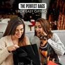 Houseables Thank You Bags, Merchandise Bags, With Handles, Plastic, For Shopping, Retail, Gift, Small Business, Boutique, Store, Customers, Product, Vendor, Events, Holiday, Black, 12x15, Bulk 100PK