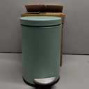 Cesun 1.2 Gallons Small Green Trash Can, Bathroom Garbage Can with Lid and Foot Pedal, Mini Round Wastebasket for Bathroom, Bedroom, Office, 4.5 Liters / 1.2 Gallons, Green