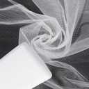 Anderson's White Flame Retardant Gossamer, 140x200 5cm Sheer Fabric for Wedding Decorations, Baby Shower, Gender Reveal, Prom, Homecoming, Event Photos, Drapes