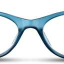 Turquoise Blue Funky Cat Eye Reading Glasses for Women Stylish Premium Readers with Spring Hinges, Solid & Sturdy Frame, Scratch Resistant Lenses Fashion Fit for All Face Shapes, Strength +3.50