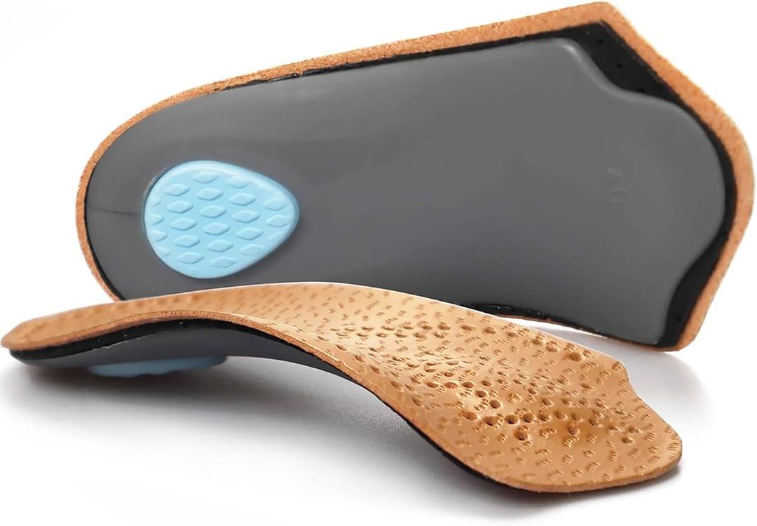 Arch Support Insoles for Women/Men, 3/4 Plantar Fasciitis Insoles High Arch Supports Shoe Insoles for Flat Feet, Over-Pronation, Foot Pain Relief, Orthotics Heel Cushion Inserts for Running Walking, L
