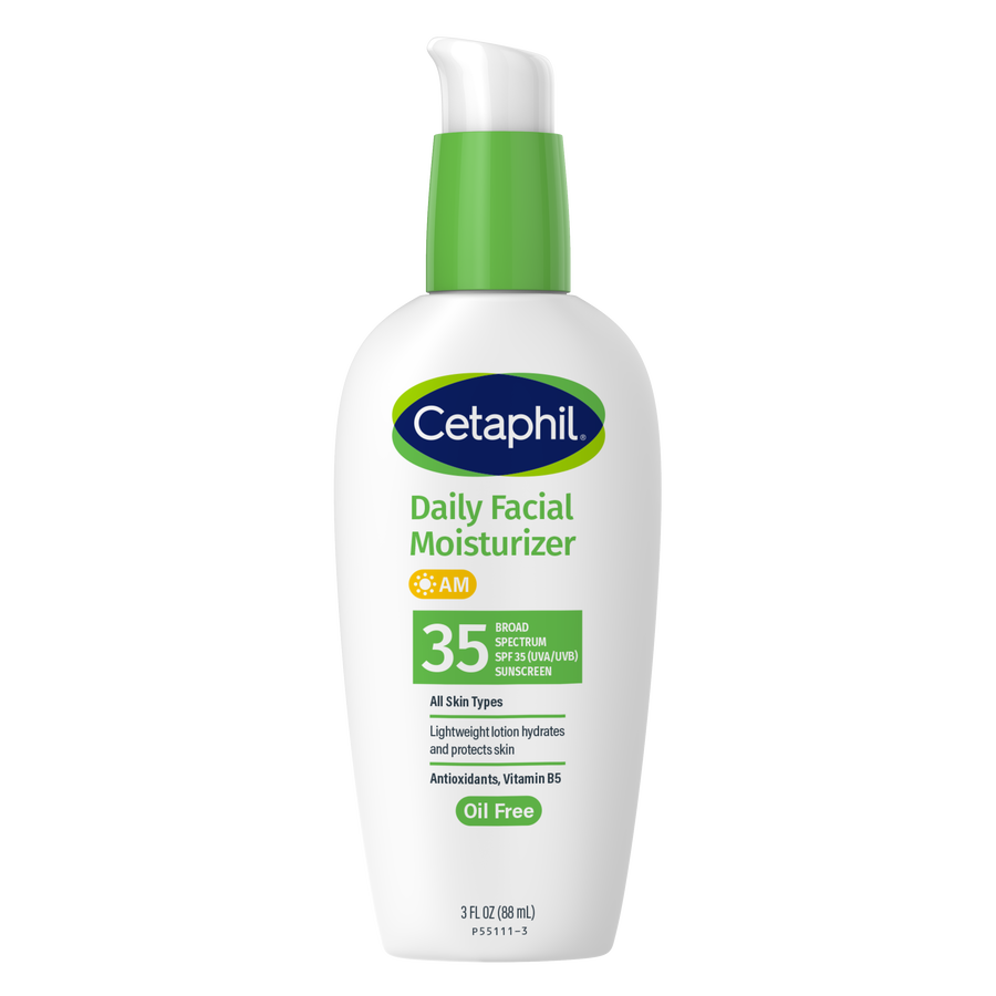 Cetaphil Face Moisturizer, Daily Oil Free Facial Moisturizer with SPF 35, For Dry or Oily Combination Sensitive Skin, Fragrance Free Face Lotion