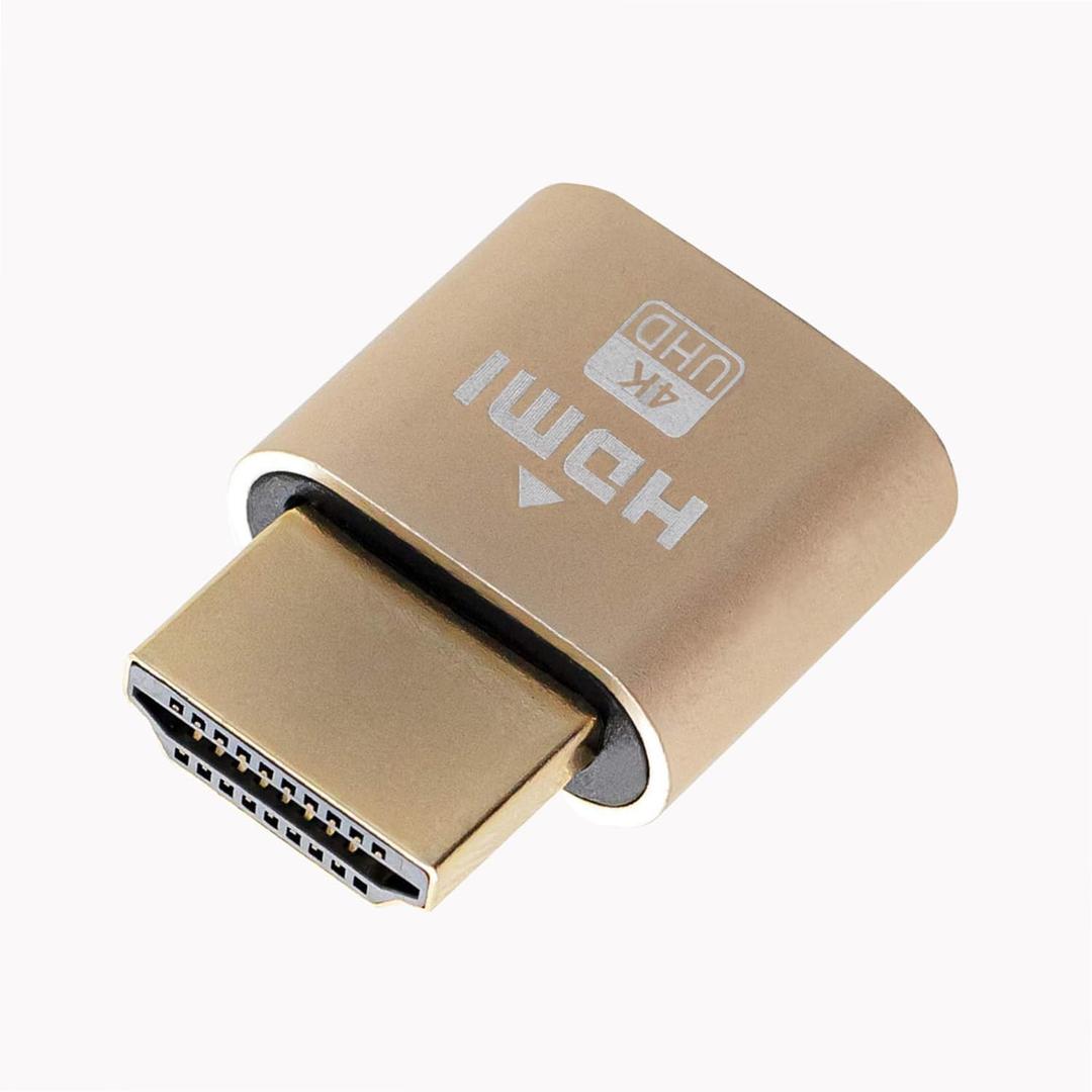 4K HDMI Dummy Plug, Virtual Monitor Emulator, Headless Display Adapter, EDID Emulator, Supports 4096x2160@60Hz, 3840x2160@60Hz, 2560x1440@60Hz for Windows, Mac, Linux Plug & Play 