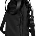 Water Bottle Sling Bag Water Bottle Holder with Strap and Phone Holder Stanley 30/40oz yeti Tumbler Accessories for Hiking Gym (Black)