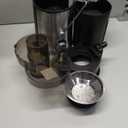 Qcen Juicer Machine, 800W Centrifugal Juicer Extractor with Wide Mouth 3 Feed Chute for Fruit Vegetable, Easy to Clean, Stainless Steel, BPA-free (Black)