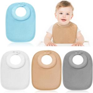 4 Pcs Baby Feeding Bibs for Drooling and Teething Comfi Neck Baby Bib with Padded Collar Absorbent (Boy Color)