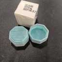 Proposal Ring Storage Box 3 Slots Vintage Velvet Ring Organizer with Detachable Lid Valentine's Day Ring Box (Baby Blue)