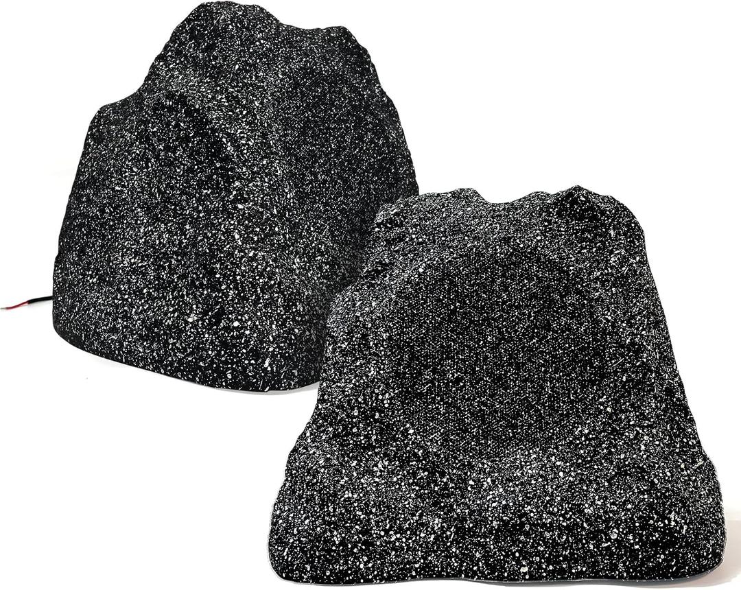 STUDIOFINIX Outdoor Rock Speakers Waterproof, 600 Watt 8 Inch Superior Timbre IPX7 Weatherproof Design for Garden,Patio,Pool,Deck,BBQ (Pair)