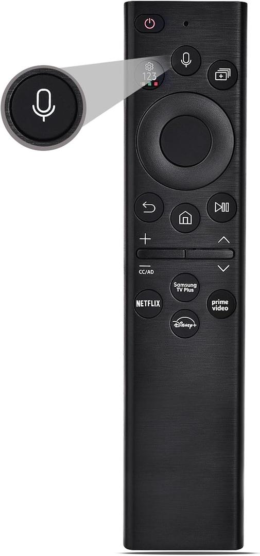 Voice Remote for Samsung Smart TV,Replacement Control for Frame TV,for All 2019 to 2025 Samsung Crystal/UHD/QLED/NEO QLED/ 4K 8K Smart TVs,No Solarcell,BN59-01385A (Black)