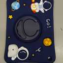 for iPad A16 Case - for iPad 10th Generation Case Boys Cute Astronaut Cover Kawaii 3D Cartoon Cool with Rotating Handle Stand + Strap Soft Silicone Funda for Apple 10/11th Gen 10.9 Inch