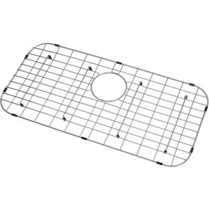LQS Kitchen Sink Grid, Sink Protector 27 9/16" x 13 9/16" with Rear Drain Hole for Single Bowl, Stainless Steel Sink Grid, Sink Protectors for Kitchen Sinks, Sinks Bottom Grid