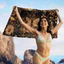 fZSZSD Dark Moody Floral Bumblebee Beach Towels Oversized 30x60 Inch, Dark Cottagecore Botanical Insect Honey Bee Lightweight Towel Blanket Gifts for Bathroom Pool Travel Swimming Gym Yoga Sport Women (Black-4)