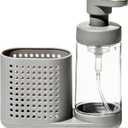 Madesmart Foaming Soap Pump Station Sink Organizer, Grey,