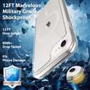 3 x PinLiSheng Magnetic for iPhone SE 2022/2020 Case, iPhone 8/7 Case [Mil-Grade Drop Protection] [Compatible with Magsafe] Shockproof Slim Transparent Protective Phone Case, Clear