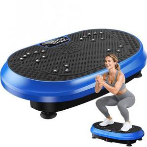 Vibration Plate Exercise Machine, Vibrating Fitness Platform for Lymphatic Drainage, Full Body Shaker Workout, Bluetooth Power Shaping Vibrate Plate, Board Sport for Home Exercise Gym, Blue