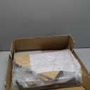 JANSNIMEN Black Corner Bread Box for Kitchen Countertop, Large Bread Container Storage Bamboo Wooden Farmhouse Bread Box with Window Bread Holder