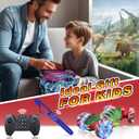 Remote Control CarDinosaur Toys car for Kids2.4GHz LED Gesture Sensing RC Car4WD Rotation RC Stunt Car with Lights and MusicDino Toys for Kids Ages 3 4 5 6 7 Gifts for Boys Girls(Red)