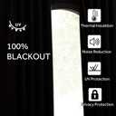 NICETOWN 100% Blackout Oatmeal Curtains 108 inches Long 2 Panels, Pinch Pleated Linen Blend Curtains with Hooks Thermal Sound Reducing Window Treatments for Bedroom/Living Room, W34 x L108