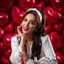 2 x Valentines Day Headband for Women 2Pcs Hotpink Love Headband Knotted Headbands Non Slip Wide Hair Band Valentines Day Hair Accessories for Women Girls Holiday Gift