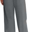 Kistore Womens Pants Wide Leg Thick Warm Pleated Work Slacks Fall Winter Business Casual Trousers for Women with Pocket M