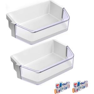 [2 PACK] UPGRADED WPW10493524 W10493524 Refrigerator Door Shelf Bin Compatible With Whirlpool Refrigerator Gallon Door Shelf AP6022277 PS7320762 WRF736SDAM WRF736SDBA Door Shelf
