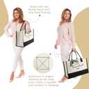 2 x TRSODD Mothers Day Gifts for Grandma Gigi Birthday Gifts for Women Canvas Embroidered Tote Bag and Makeup Bag (Best Grandma Ever-2)