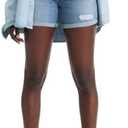 Levi's Women's Mid Length Shorts, Soft Clean White, 28