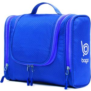 bago Travel Toiletry Bag for Women and Men - Large Waterproof Hanging Large Toiletry Bag for Bathroom and Travel Bag for Toiletries Organizer - Makeup Bag (DeepBlue)