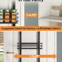 6-Tier Over the Door Pantry Organizer,Cabinet Door Organizer,Kitchen Pantry Door Organizers and Storage,Over the Door Spice Rack,Behind the Door Storage,Door Hanging Organizer,Black