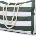 Becokan Beach Bags for Women Large Waterproof Beach Tote Bag Zipper Beach Bags Waterproof Sandproof Swim Pool Bag Large Tote