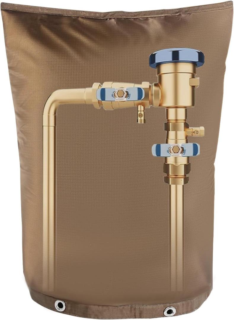 Backflow Preventer Insulated Cover (5F) Thick 6-Layer Fabric Pipe Insulation Cover (UV Coated) Winter Freeze Protection, for Water Well Pump Covers and Sprinkler Valve Covers (16" W X 20" H)