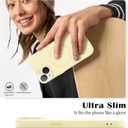 for iPhone 14 Magnetic Case, Cute Soft Liquid Silicone Case for Women Girls Men Anti-Scratch Anti-Drop Shockproof Bumper Full Camera Lens Protection Cover for iPhone 14-Yellow