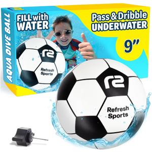Aqua Dive Soccer Ball Fun Underwater Pool Toy for Ages 8-12 Outdoor Ball Game for Kids Kick, Pass, or Catch Ideal Water Toys for Summer Pool Parties & Beach Games - Fun Gift For Boys & Girls
