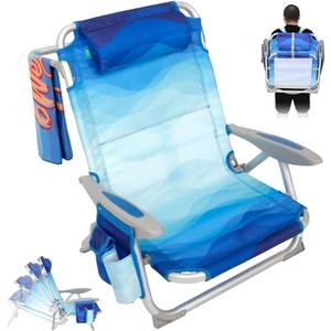 #WEJOY Beach Chairs for Adults,Adjustable 4 Position for Beach,Lawns, Oversized