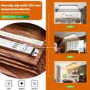 FaithSail 4FT LED Light Fixture, 48 Ceiling LED Wraparound with 3000K/4000K/5000K CCT Selectable, 4 Foot LED Kitchen Light with Wooden Frame, 50W 5500LM Flush Mount for Kitchen, Bedroom, Laundry