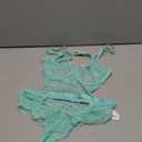 Aranmei Women Sexy Lingerie Bodysuit Lace Teddy Snap Crotch V Neck Cut Out One Piece Babydoll Underwire (Large, Mint Green)