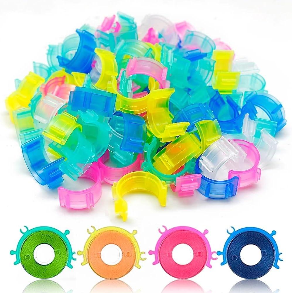 ZhXu Shuo 100pcs 5 Colors Sewing Bobbin Small Clips Bobbin Holder Clips Thread Clamps Sewing Tool for Thread Spool Organizing