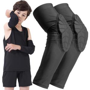 Kids Youth 5-15 Years Padded Arm Knee Sleeve Compression Leg Protective