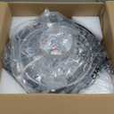 Enclosed Ceiling Fans with Lights Remote Control, Low Profile Ceiling Fan Light's Memory Mode, 3 Colors Dimmable LED 6 Speeds, 20 inches, Timing Reversible Blades - Black