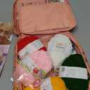 59 Pcs Crochet Hooks Kit for Beginners Adults, Knitting Starter Kit for Adults Ergonomic Crochet Soft Grip Handle Crochet Tools, DIY Weave Yarn Kits with Carry Bag , Travel Knitting Crochet Supplies (Cat)