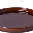 Ceramic Plant Saucer 12 Inch, Round Plant Trays for Indoors/Outdoors, Flower Pot Saucers for Holding Water Drips and Soil, Ceramic Drainage Tray for Plant Pot (Reactive Glaze Brown)