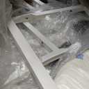 VECELO Small Round Dining Table Set for 2, Wood Tabletop with Strong Metal Frame, Modern Dinette with Chairs for Kitchen, Breakfast Nook Living Room, Faux Marbled & White (31.5 inches diameter)