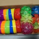 6 Pack Easter Eggs Filled with Light Up Suction Cup Balls, Easter Basket Stuffers Essentials, Filled Easter Eggs with Fidget Toys for Kids Toddlers, Easter Egg Hunt Party Favors, Classroom Prize