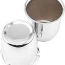 2Pcs 2.8inch Trailer Wheel Center Caps Push Through 2.8" Bore 2.91" Tall Hub Cap for Truck SUV RV Wheel Rim, Chrome Silver Wheel Cover