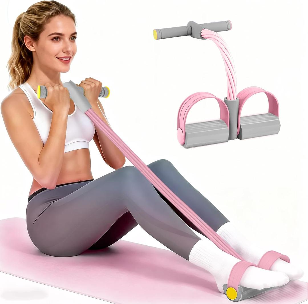 Pedal Resistance Bands with Handles, Durable 6-Tubes Multifunction Pedal Resistance Band, Natural Rubber Foot Pedal Resistance Bands, Fitness Resistance Bands for Abdomen, Waist, Arm, Leg